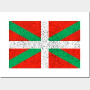 The Basque Country // Vintage Look Faded Flag Design Posters and Art